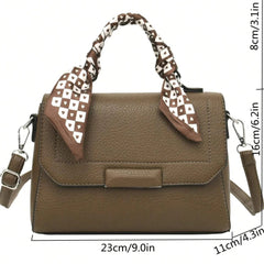 Women's Designer Cross Body Bag - Chic Cross-Shaped Shoulder Bag in Genuine Leather, Small Square Design, Lightweight for