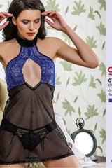 Elegant purple  Lace Chemise Set