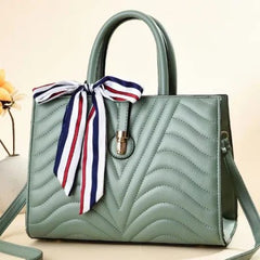 Argyle Quilted Double Handle Square Bag for women