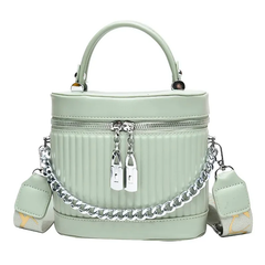 Italian Designer Custom Made in China Embossing Strip Elegant Hard Box Shape Bag