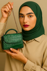 KIACO Croc-Embossed Mini Chain Bag