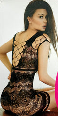 Black Lace Crisscross Mini Dress – Sophisticated Seduction