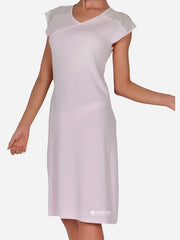 Soft Pink Lace-Trim Nightdress