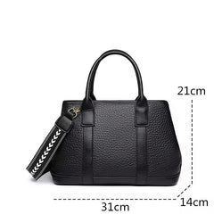 High Quality 100% Genuine Leather Women's Handbag Purse Trend Luxury Designer Shoulder Crossbody Bag Ladies Branded Messenger Tote