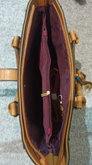 Vintage Women Handbags and Purse Set Multicolor Patchwork Tote Bags Soft Leather Shoulder Bag Zipper
