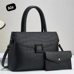 PU Leather Composite Shoulder Bag for Ladies Crossbody Handbag, Single Color, High Quality, 2 Pieces Per Set