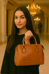 Women's handbag Moony Mood EMIRA CROCO Brown