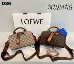 Women's Vintage Print Large Capacity One Shoulder Messenger Bag Handbag Boston Pillow Bag