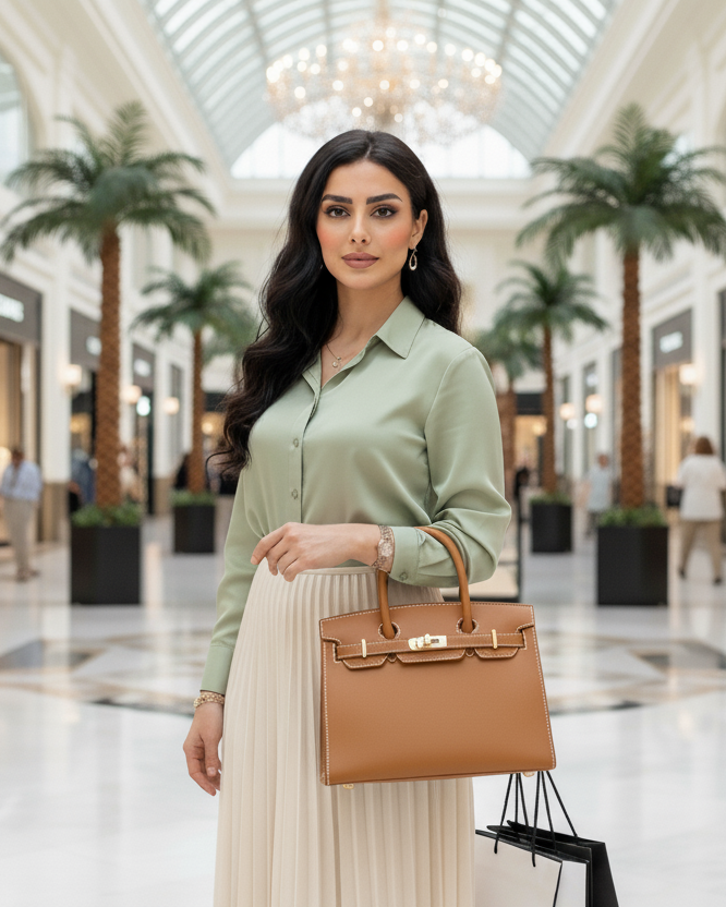 Crocodile Pattern Handbag for Women - Premium Leather Designer Large Lock Shoulder Bag