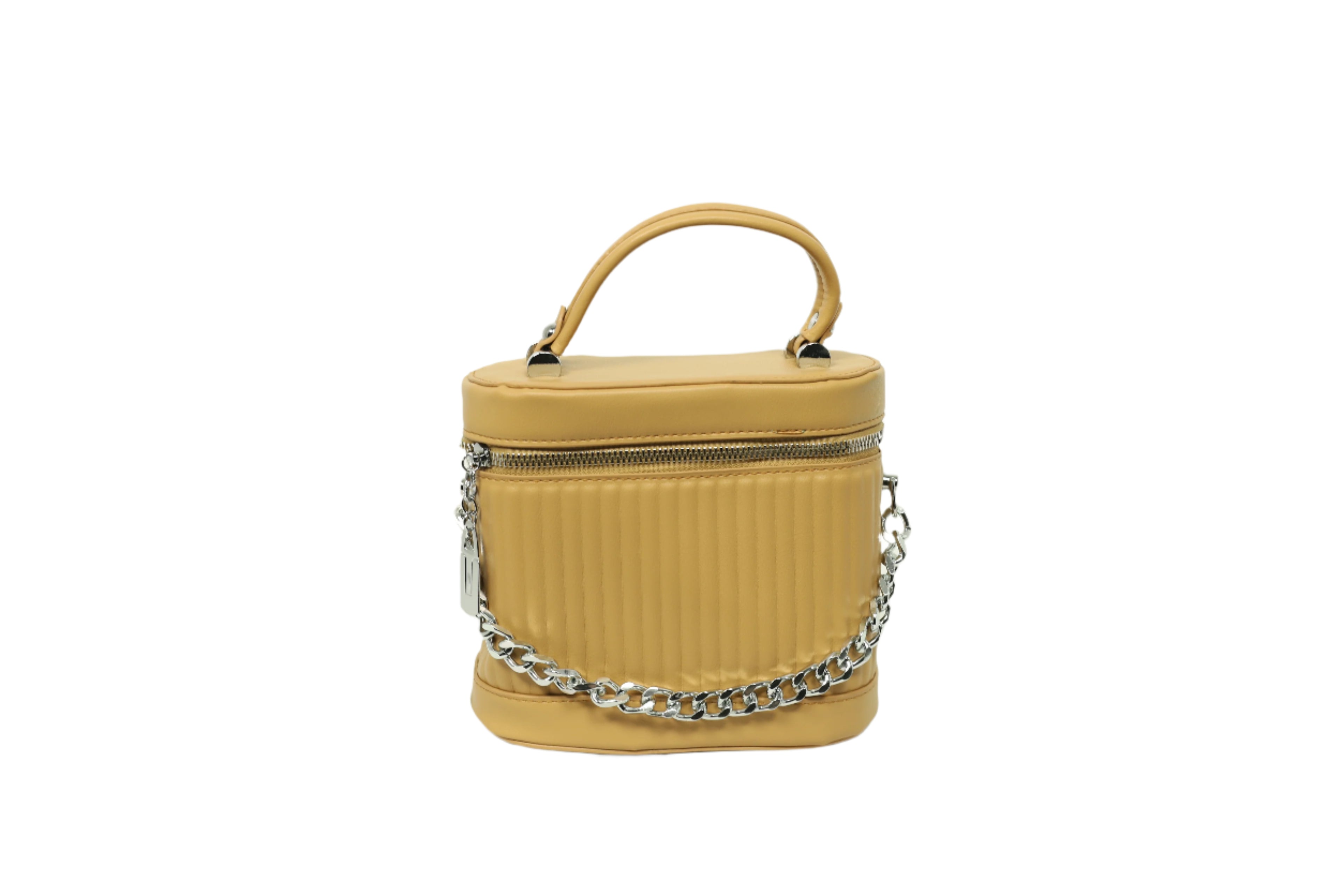 Italian Designer Custom Made in China Embossing Strip Elegant Hard Box Shape Bag