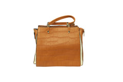 Closeout Deal Genuine Leather Croc-Embossed Crossbody Bag