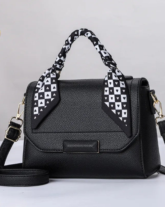 Women's Designer Cross Body Bag - Chic Cross-Shaped Shoulder Bag in Genuine Leather, Small Square Design, Lightweight for