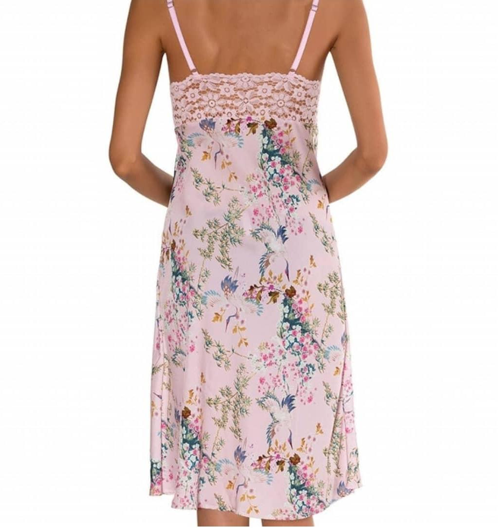 Lace &amp; Floral Slit Dress – Effortless Elegance