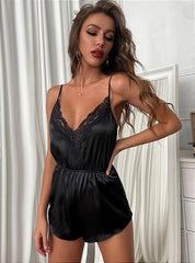"Luxurious Satin Loungewear: Effortless Elegance in Black"