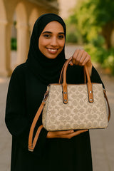 حقيبة كتف أنيقة مطبوعة للسيدات