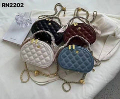 Fragrant Leather Crossbody Bag: Small Round Versatile Handbag